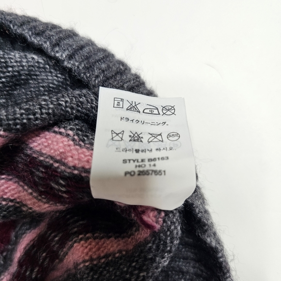 J. Crew Knit Pullover Sweater Crew Neck Geometric Print Gray Size M - Picture 9 of 16